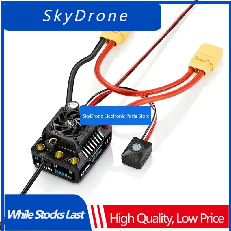 SkyDElbrand New Genuine Hobbywing EZRun MAX8 G2S 160A 3-6S Waterproof Sensored Brushless ESC 6A BEC Output 1/10 1/8 RC Model Car