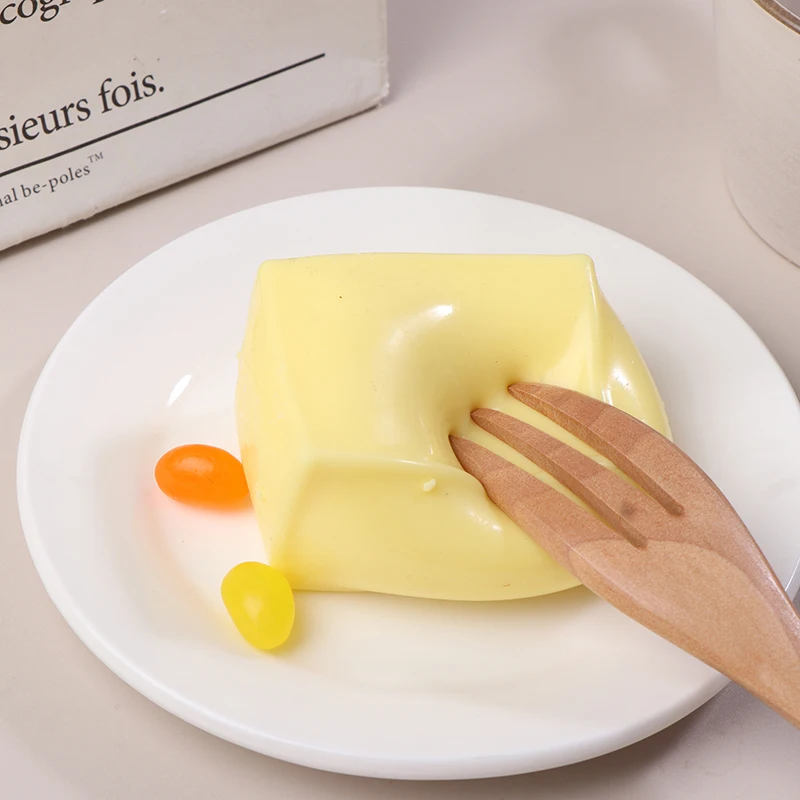 Juguete de ventilación de descompresión súper suave, Tofu de queso pegajoso de plástico fluido, pellizco de rebote lento