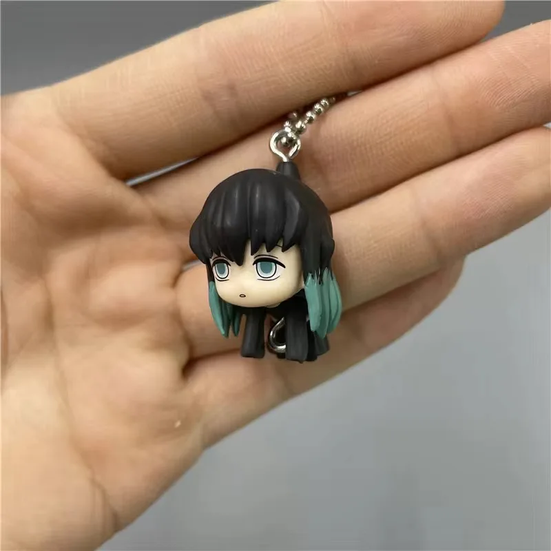 Ban Dai Demon Slayer Demon Slayer Corps Keychain Anime Action Figure Model Cute Decorate Doll Backpack Pendant KeyRing Toy Gifts