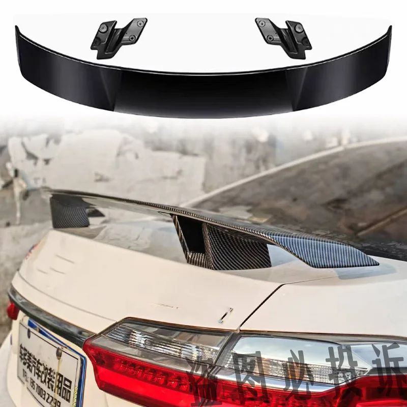 

Suitable For 2014-2018 Corolla black spoiler high-quality ABS car rear roof glass lip wing spoiler MK style body kit accessories