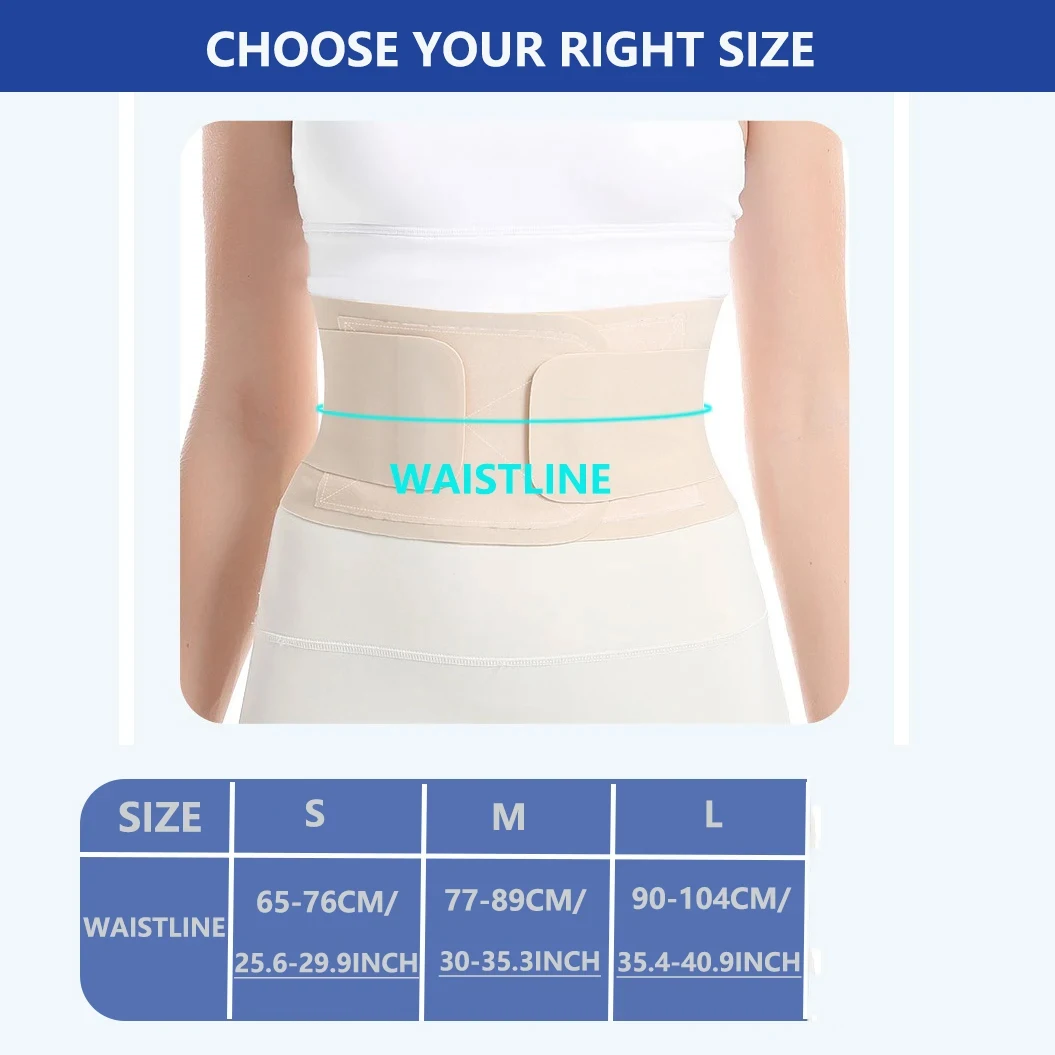 دعامة ظهر نسائية، حزام دعم رفيع للخصر السفلي، لفافة ضغط تحت الملابس، دعم قطني قابل للتعديل، خفيف الوزن