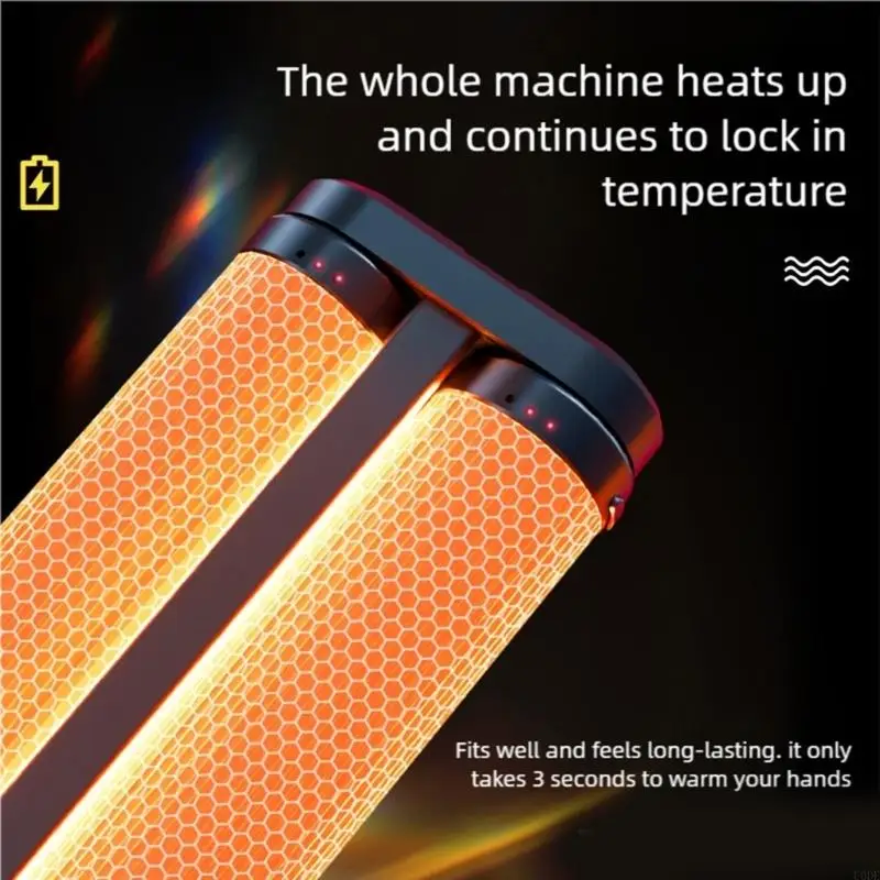 Aquecedor mão elétrico recarregável, aquecedor bolso portátil, presente para caça ao ar livre, acampamento