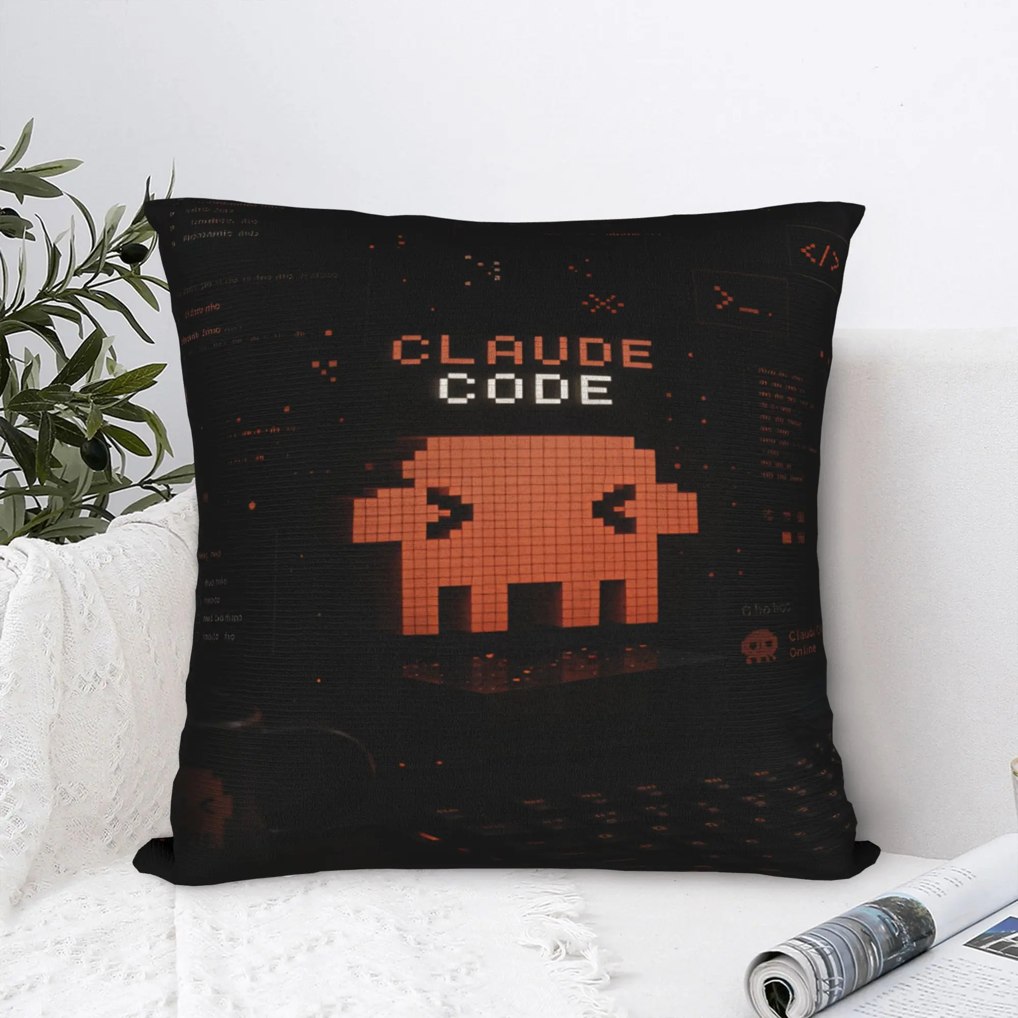 Code This Claude Pillow Case  Print Pillow Cover For Sofa Home Decor Novelty Pillowcases