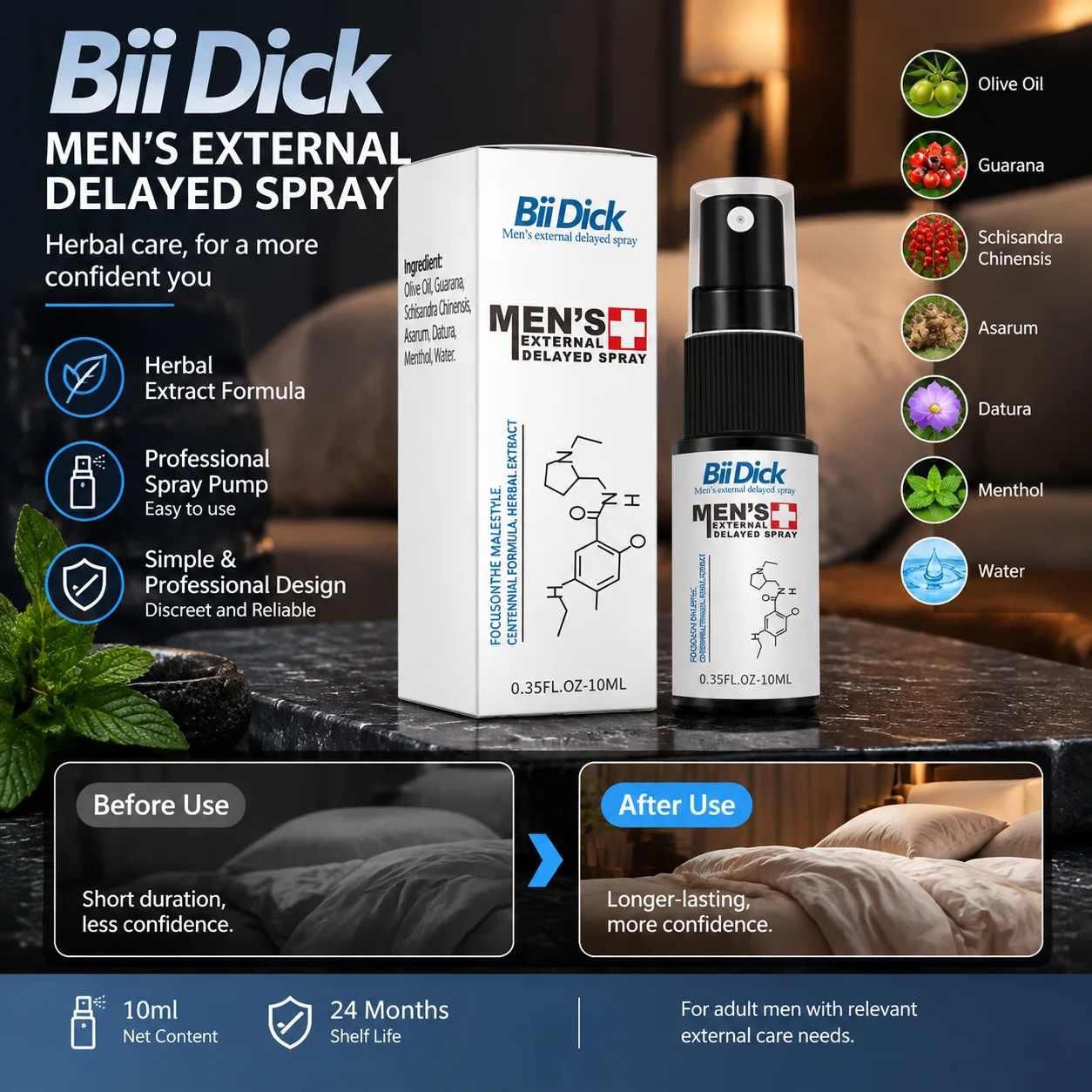 Peineili Sex Delay Spray for Men Erection Cream Male External Use Premature Ejaculation Prolong 60 Minutes Penis Enlargment Oil