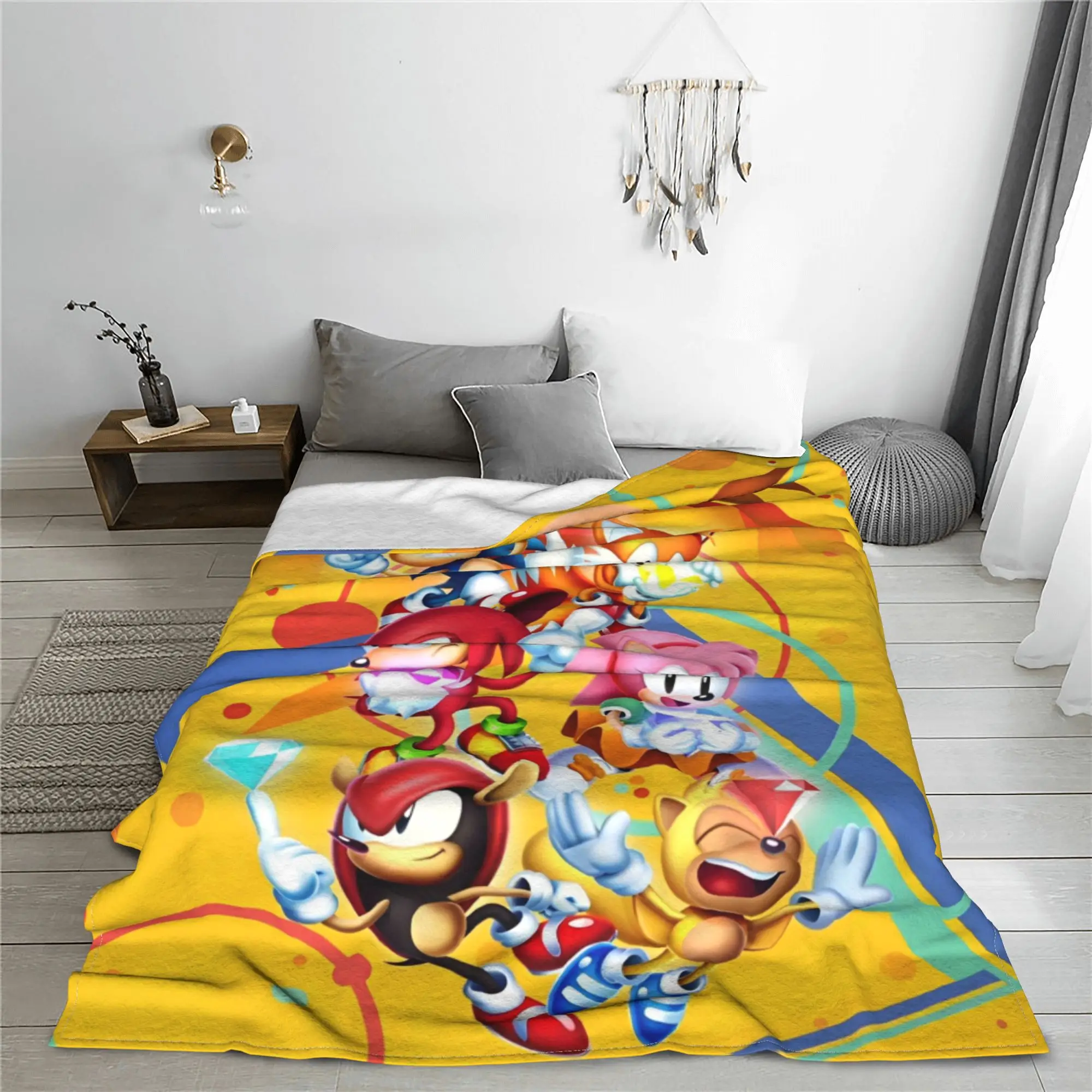 S-Sonics The H-Hedgehogs Blanket Flannel Print  Portable Lightweight Thin Throw Blankets for Home Outdoor Bedspreads