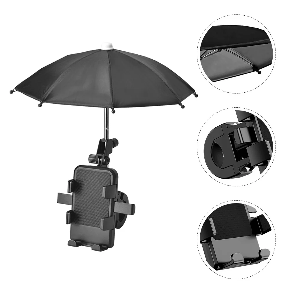 

1Set Electric Bike Phone Holder Cycling Phone Mount Rack Mini Umbrella Bike Accessories Multi-Angle Adjustable Sturdy Non-Slip