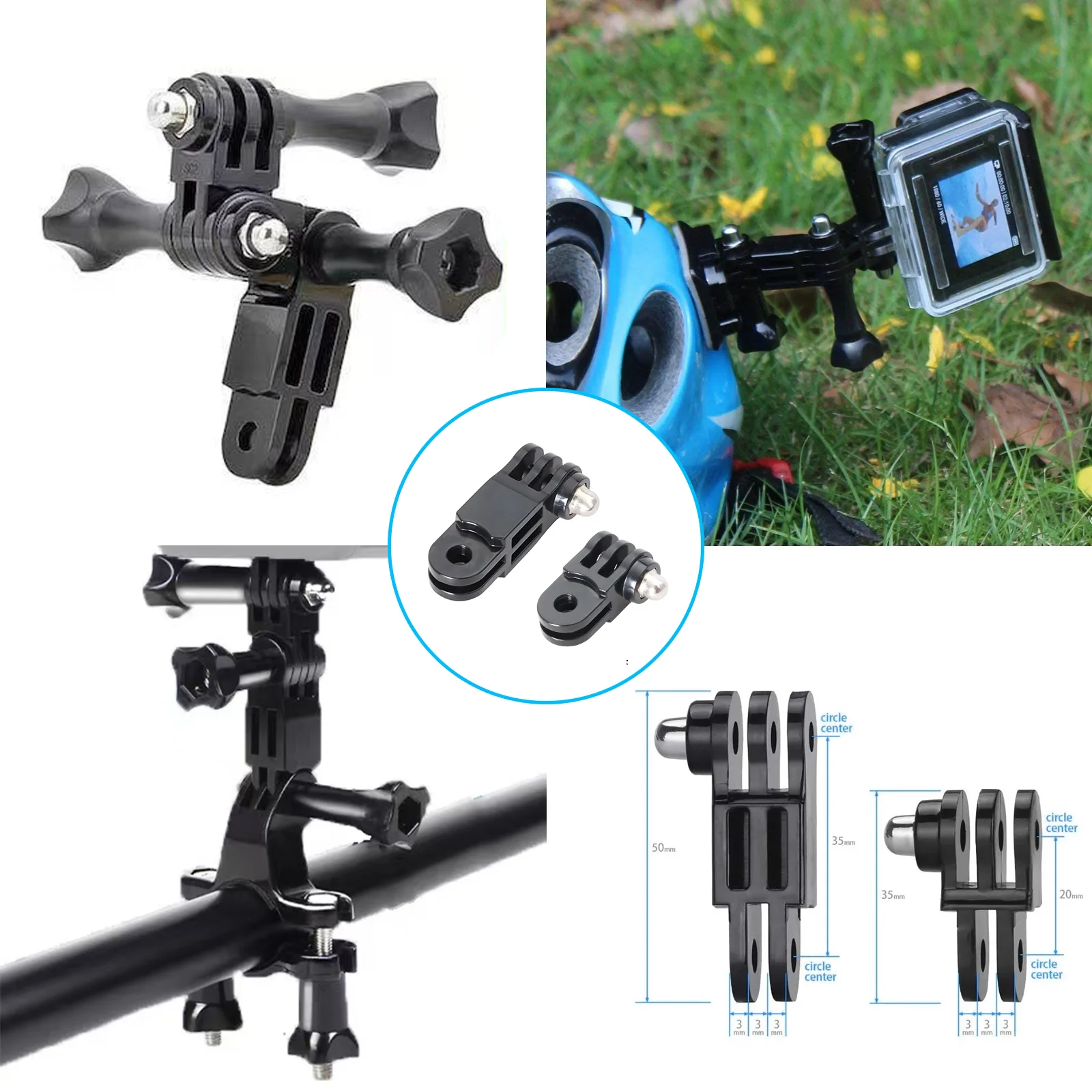 Long & Short Adjust Arm Straight Joints Mount For Gopro Hero 11 10 9 8 7 6 5 Session SJCAM yi 4K Eken Action Camera Accessories