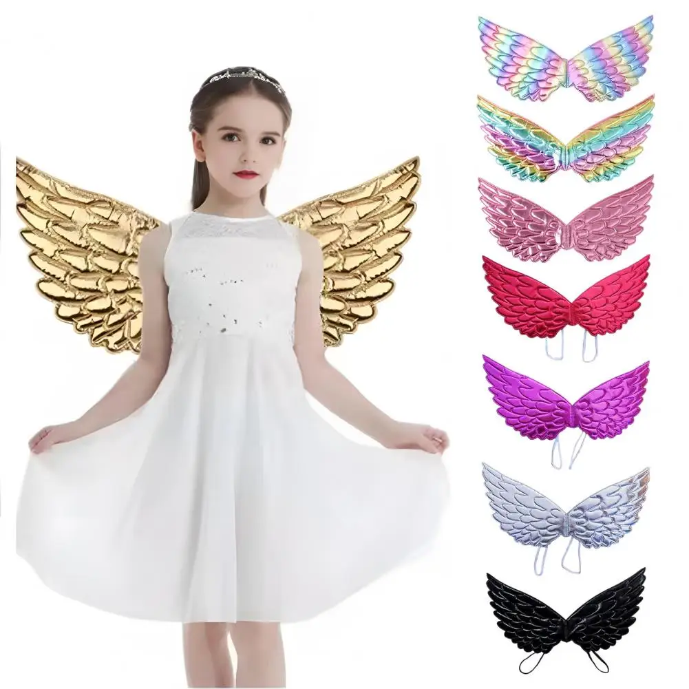 44*20cm Angel Wings Unisex Costume Accessory Adults And Kids Glittery Wings For Cosplay Prop Halloween Party Stage Performance