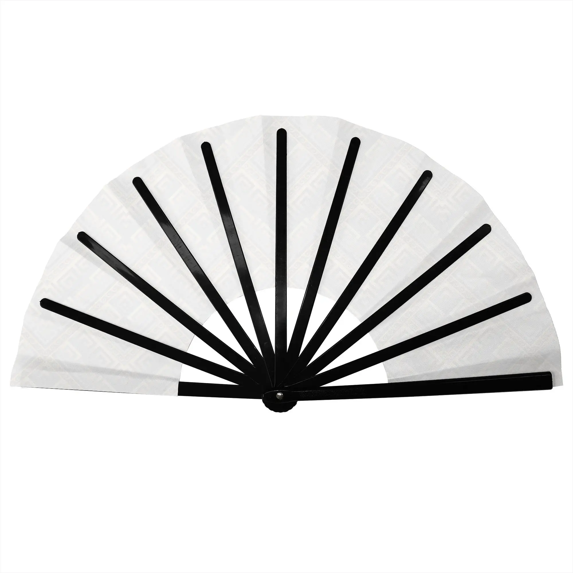 Greek key Meander Baroque Style Folding Hand Fan  Polyester Fabric Fan Novelty Summer Accessory Decorative Fans
