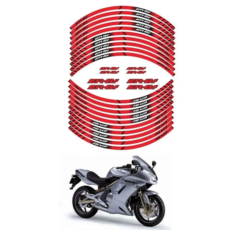 FOR KAWASAKI ER-6F ER6F ER 6F Motorcycle Parts Contour Wheel Decoration Decal Sticker - B