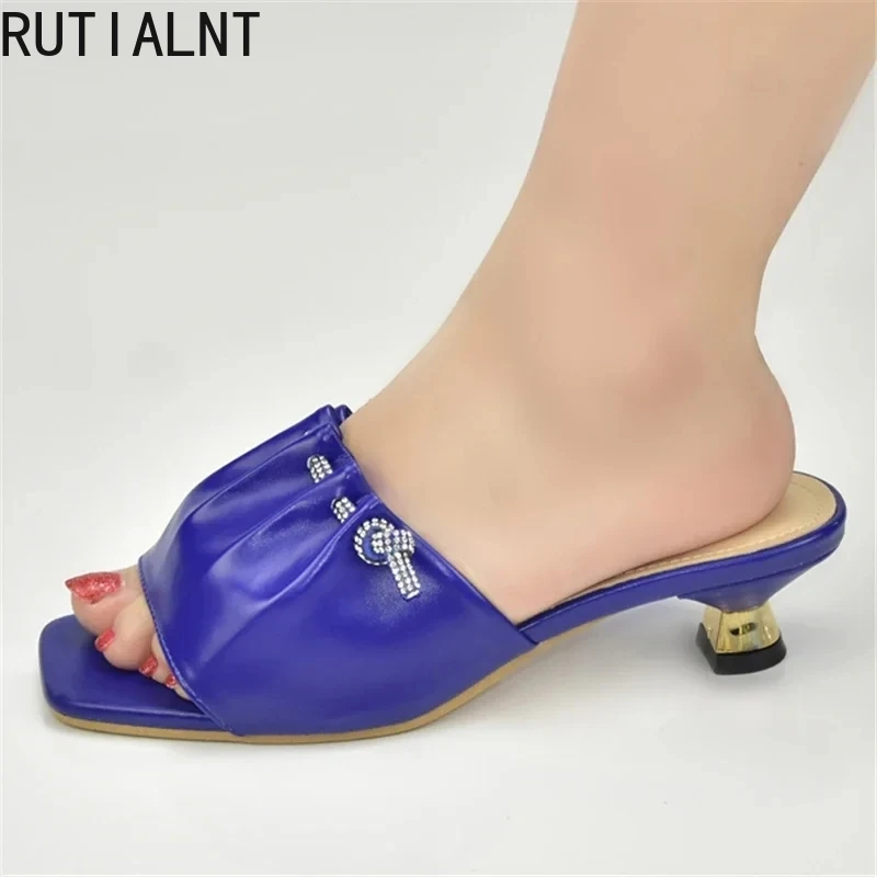 

Новые модные роскошные женские туфли большого размера 43, свадебные женские туфли в нигерийском стиле