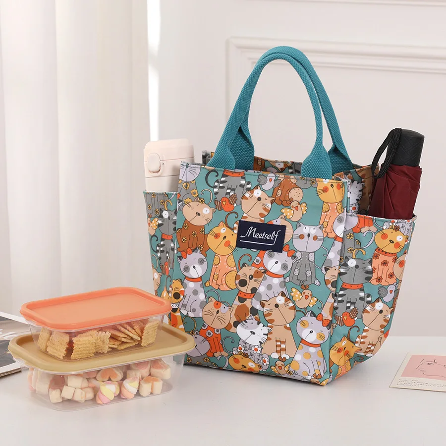 

Office workers go out with rice lunch box bag thermal bento bag fashion tote bag canvas hand carrying mommy bag weekend bag