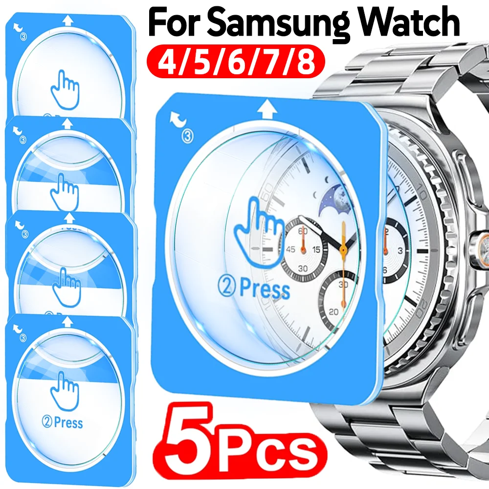 

5/1Pcs for Samsung Galaxy Watch 8/7/6/5/4 Tempered Glass 40mm 44mm 45mm 46mm 47mm 42mm 43mm Screen Protector HD Protecitive Film