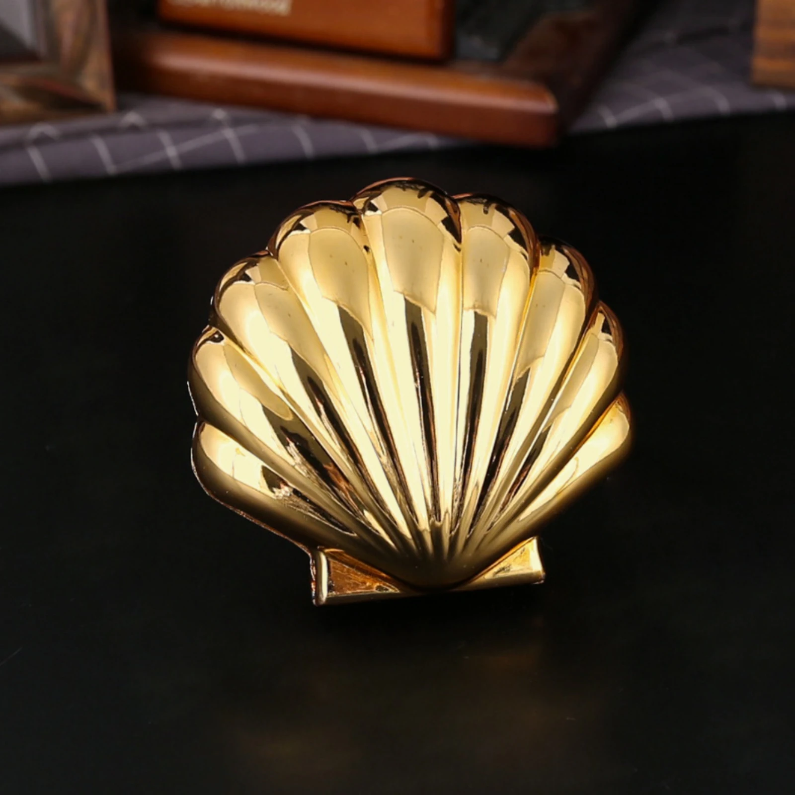Seashell Jewelry Box Gold Clamshell Jewelry Box Home Decor Lustrous Finish Hinged
