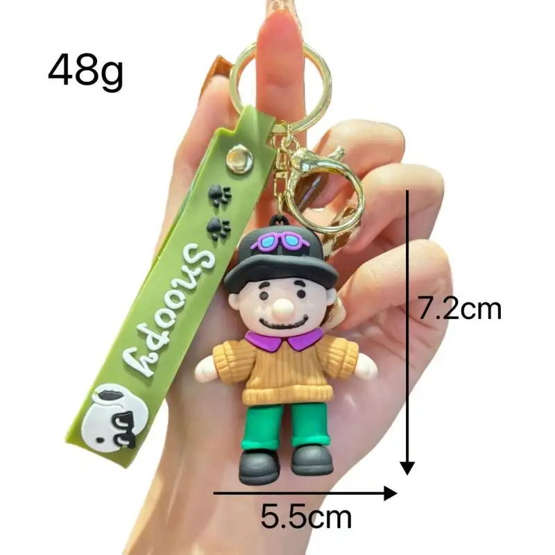 Creative Large Size Official Snoopy Plush Keychain Cute Bag Ornament Couple Accessory for Car Keys Daily Matching Decor