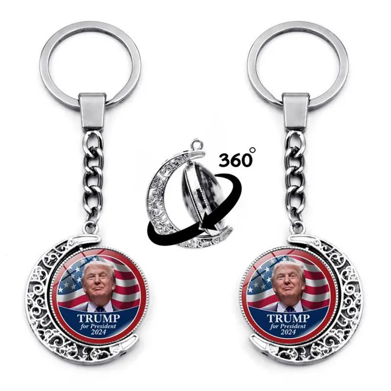 Creative Metal T Rump Bracelet Support President Keychains Collectible Novelty Wallet Backpack Key Pendant Gifts For Friend Fans