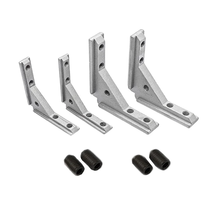 2/4Pcs Angle Slot Connector 2020 3030 4040 Panel Iinstallation Board Angle Slot Fixing Hardware Door Frame Corner Code Profile.