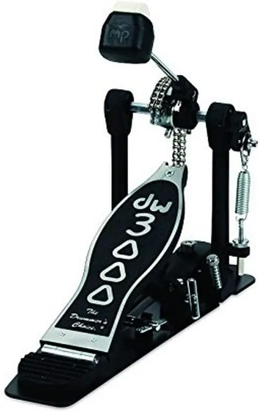 Drum Workshop, Inc. 3000 Series Pedals Bass Drum, Black and Silver, Single (DWCP3000)