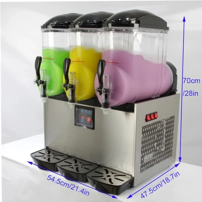 3 Bowl Commercial Clay Machine 12L X 3 Cans Stainless Steel