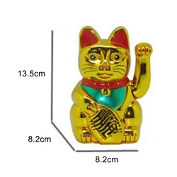 Chinese Lucky Cat Decoration Waving Arm Electric Hand Waving Cat Induction Statue Figurine For Home Car Ornaments