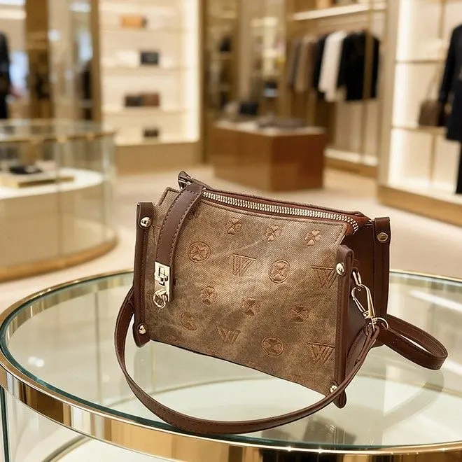 

Versatile 3-in-1 Women’s Small Box Bag, Vintage Luxury High-end Textured, Top-handle Shoulder Crossbody Bag