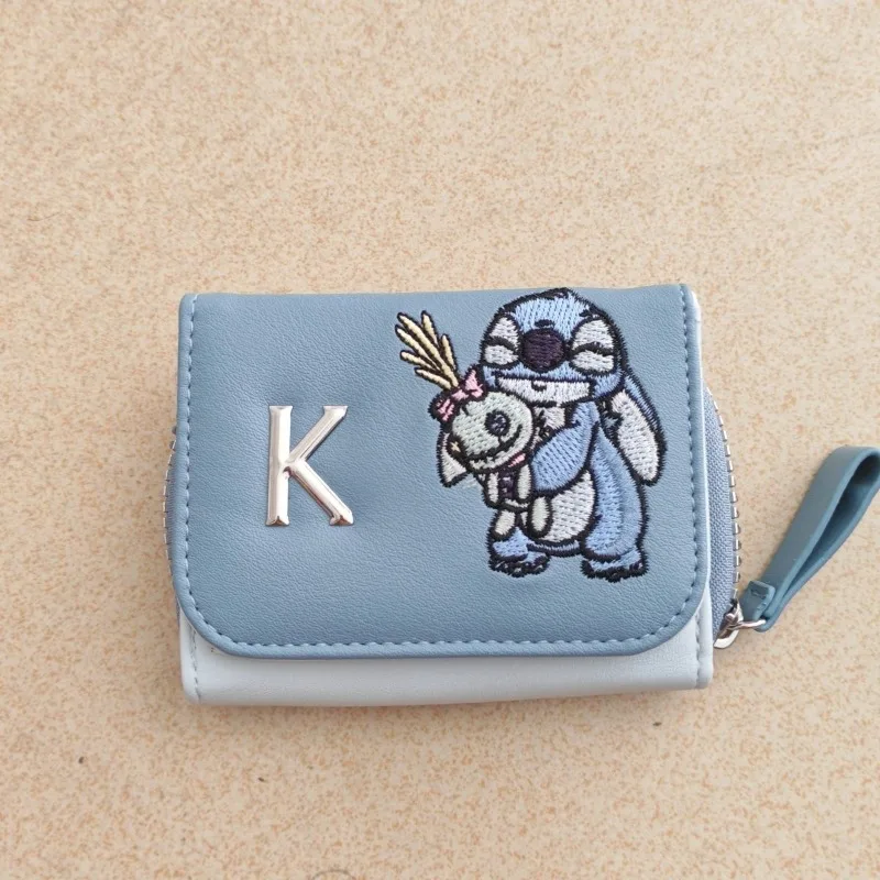 

Модный креативный складной мультяшный стежок Disney с буквами на молнии, студенческий мини-кошелек, многофункциональный короткий кошелек для хранения