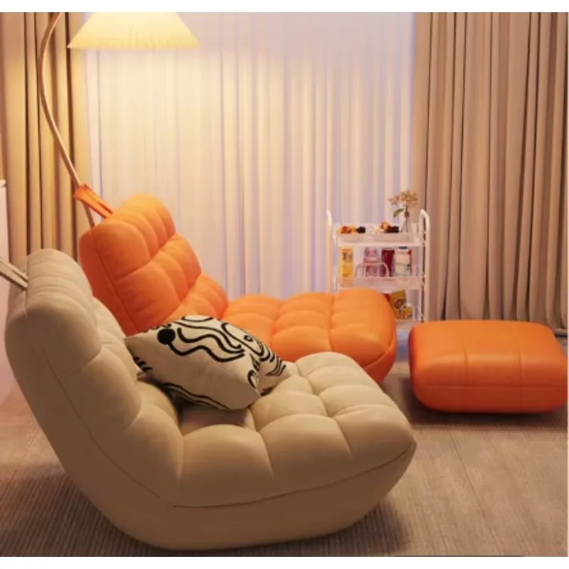 Reclinable Lazy Bean Bag Chair Single Leisure Small Sofa for Bedroom Balcony Rest