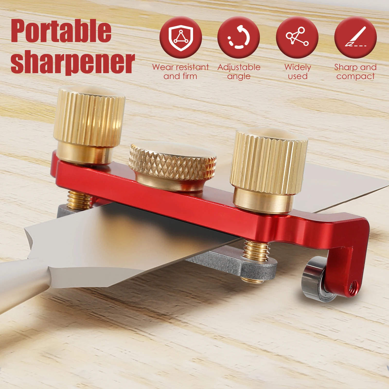 Ângulo ajustável Cinzel Sharpening Jig, liga de alumínio, Woodworking Sharpener Bracket, Ângulo Fixture Plane