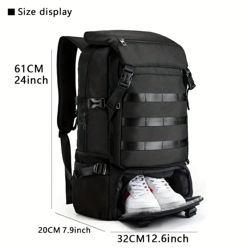 Oxford Cloth Backpack Travel Bag Large Capacity Men Outdoor Sports Hiking Bag Shoulder Crossbody Handheld