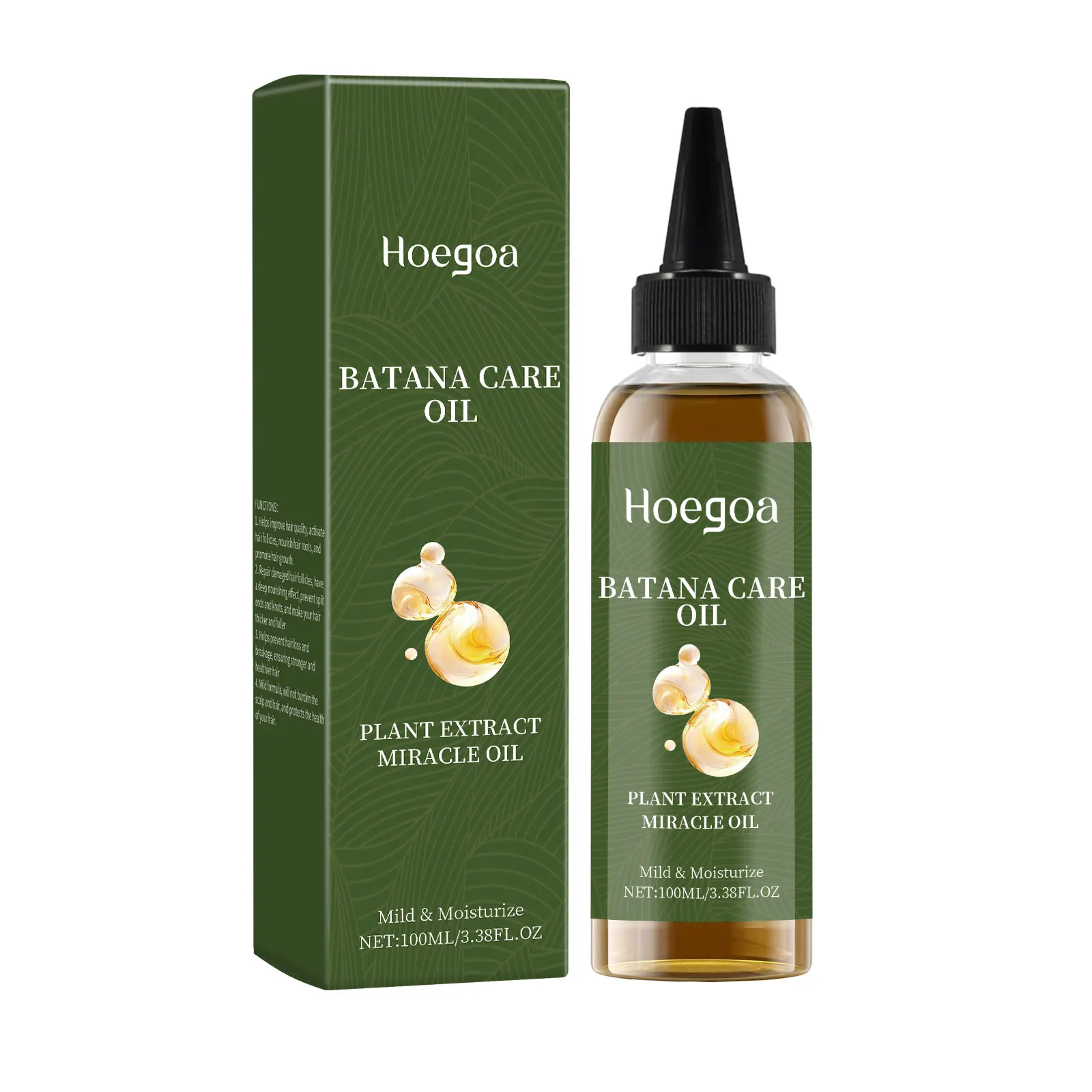 

Hoegoa Batana Hair Care Essential Oil Gently Moisturizes Hair Care Follicles Hair And Scalp Care Essential Oil 2pcs