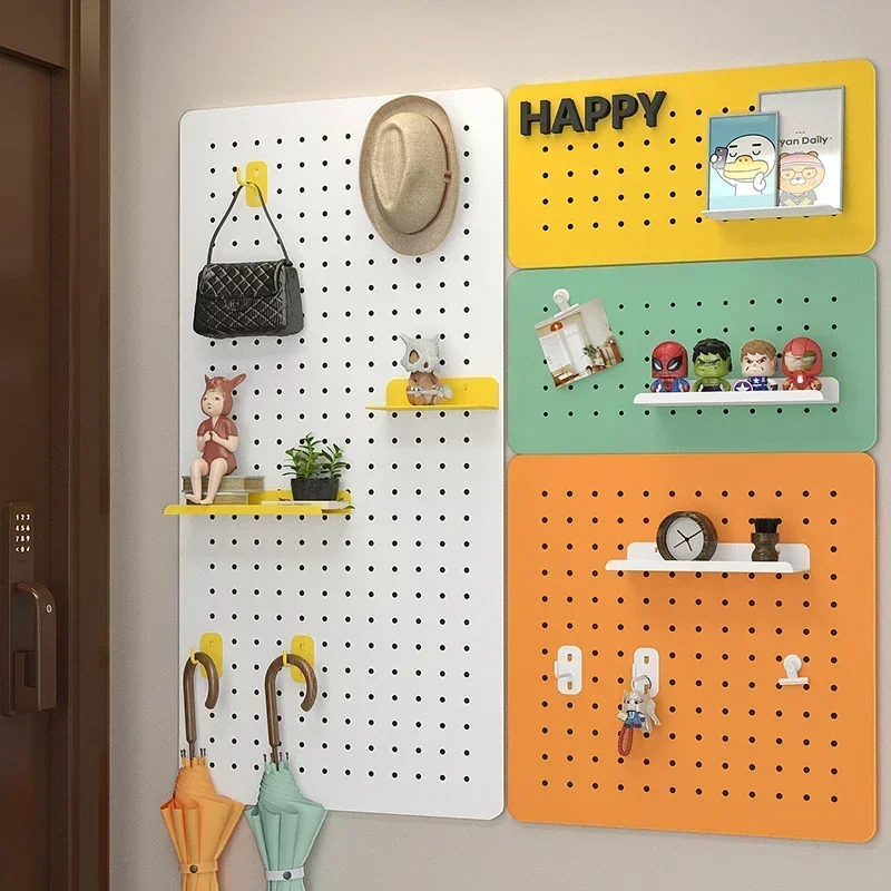 

Hole board entrance wall rack non-punching metal book desktop display hanging storage