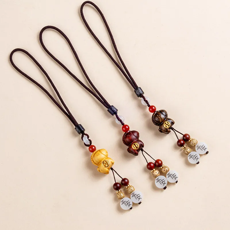 

2026 Year of the Horse New Safety Pendant Creative Car Rearview Mirror Hanging Ornament Auto Interior Decoration Gifts