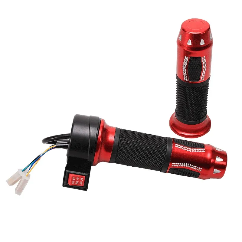 Electric Bicycle Steering Grip Universal Throttle Grip Electric Battery Bicycle Speed Controller Reverse Three Speed Grip