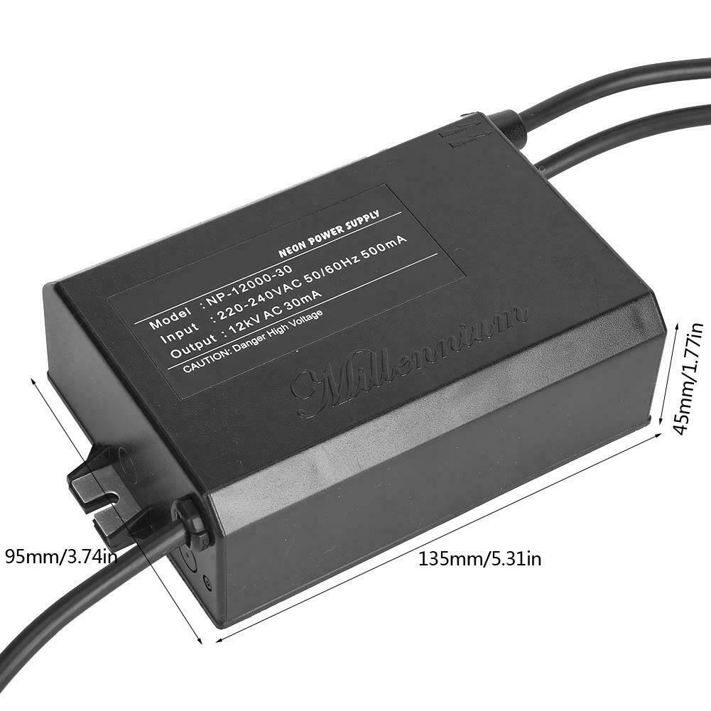 1 قطعة ضوء النيون تسجيل محول إلكتروني التيار الكهربائي P-12000-30 12KV 30MA