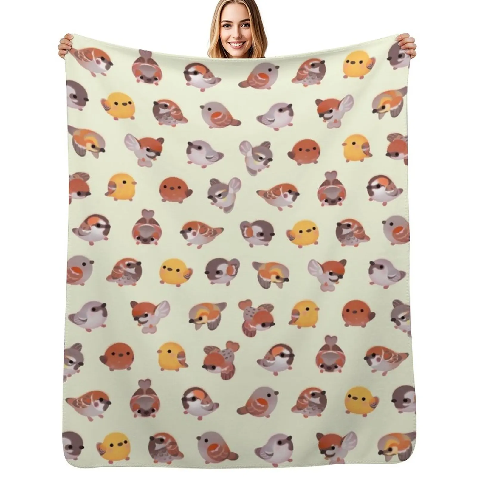 

Sparrow Throw Blanket Blankets For Sofas Soft Plaid Bed heavy to sleep Blankets