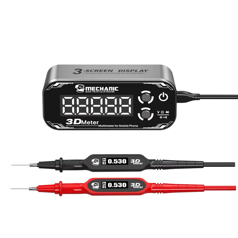 

Премиум-механический 3D-метр детектива 3,0, мультиметр с тройным дисплеем, 3000 мАч, 4 режима тестирования, цифровой инструмент для ремонта телефона