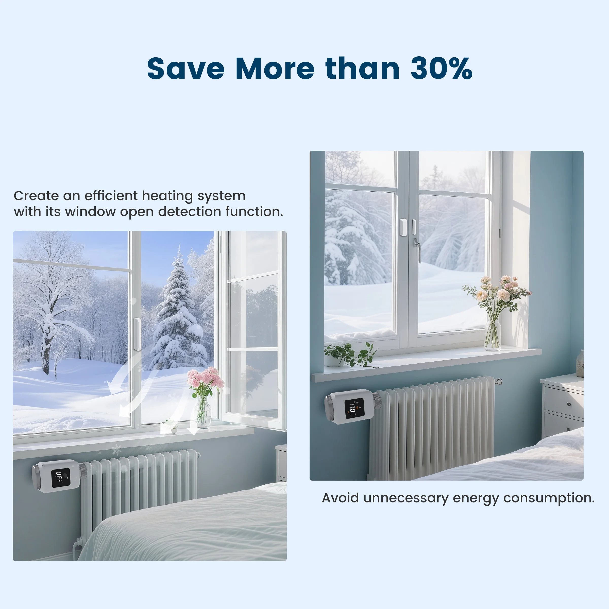 GIRIER Tuya Smart Thermostatic Radiator Valve ZigBee/WiFi TRV Thermostat Radiator Works Alexa Hey Google Supports Home Assistant