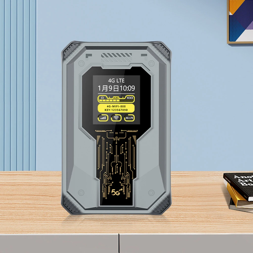 Roteador wi-fi de bolso 150mbps, tela lcd, pequeno, 4g, sem fio, recarregável, mecânico, grande capacidade, para viagens ao ar livre