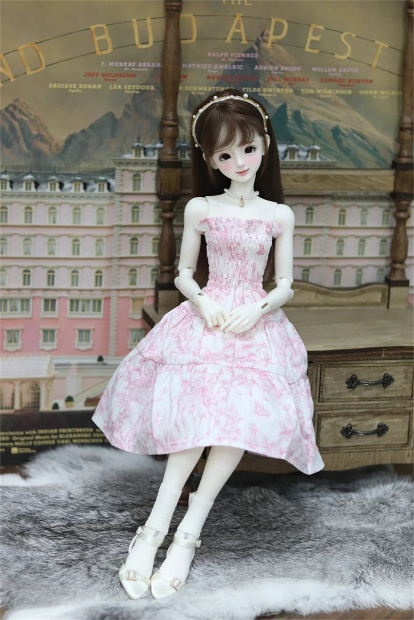 

1/3, 1/4 BJD Doll clothes sd16 Women's dress Strapless dress BJD Doll accessories(no doll)