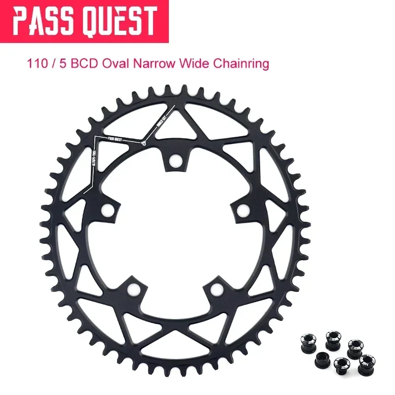 Oval Chainring 110 BCD for sram force gravel quarq 40T/42T/44T/46T/48T/50T/52T Tooth Road Bike Chainwheel 110BCD