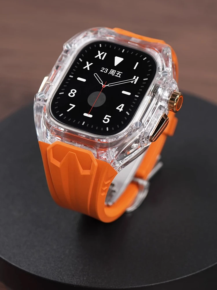 Sport Silicone Strap+Case For Apple Watch Ultra 2 10 9 8 7 6 5 4 Drop Resistant Protective Cover For iWatch 44mm 45mm 46mm 49mm