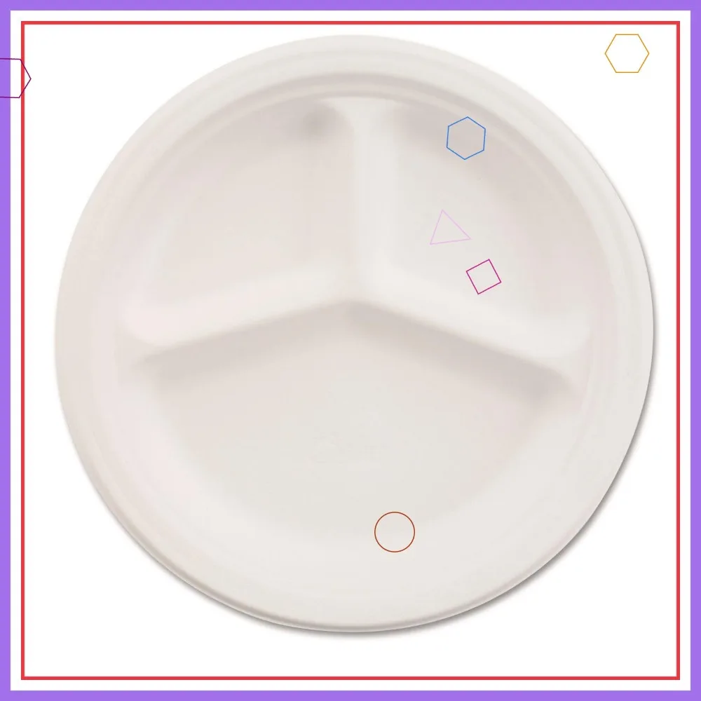 

Disposable Paper Dinnerware Plates, 10.25-Inch Dia, White, 500/Carton, Microwaveable & Cut-Resistant