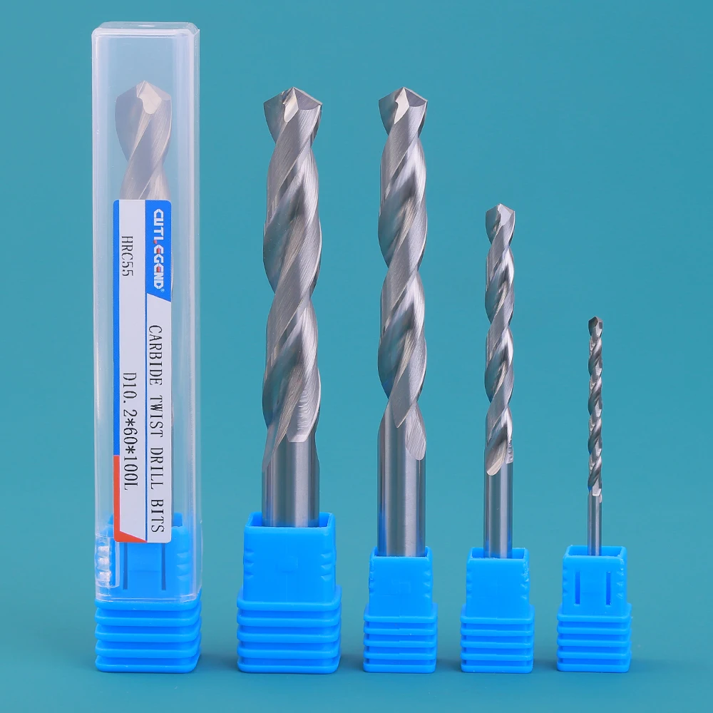 CUTLEGEND Carbide Drill Bit 0.5-20mm Micro Mini Twist Bits CNC Metal Hole Machining Tool for Aluminum Wood Steel D1=D2 Diameter