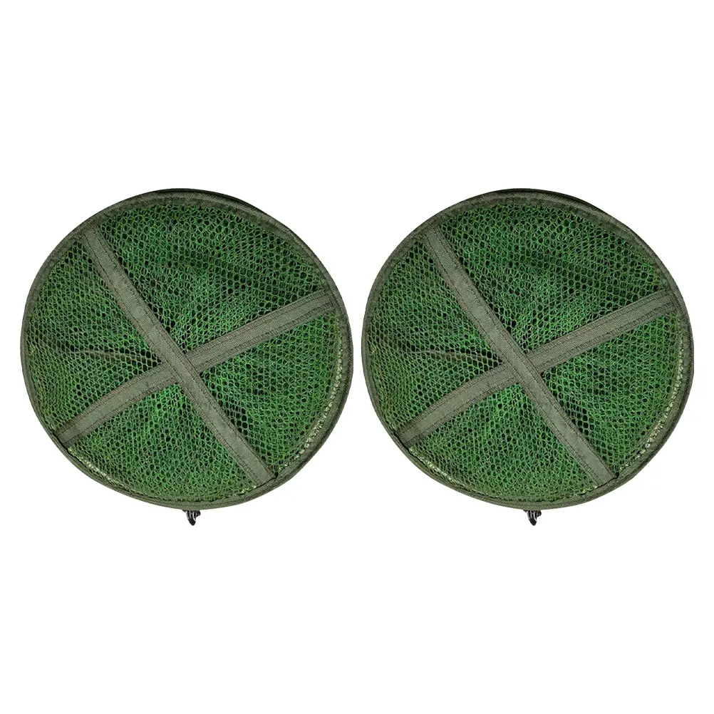 

2Pcs Foldable Fishing Net Basket Mesh Fish Keeping Net Stainless Steel Ground Forks Crab Shrimp Dock Kayak