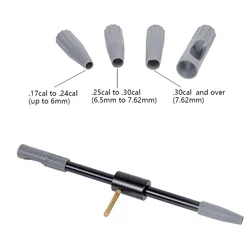 Tactical 8Pcs .17Cal .22Cal .30Cal Universal Gun Bore Guide Cleaning Rifle Brush Clean Kit Hunting Cleaner Tool