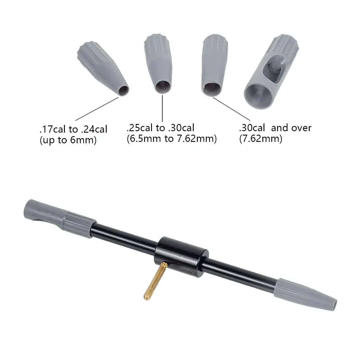 Tactical 8Pcs .17Cal .22Cal .30Cal Universal Gun Bore Guide Cleaning Rifle Brush Clean Kit Hunting Cleaner Tool