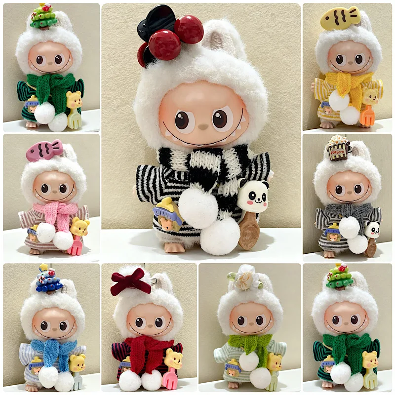 

10 см Labubu 4,0 поколения булавка для серии Love шарф футболка наряд сменная одежда подвесной брелок декор без куклы в комплекте