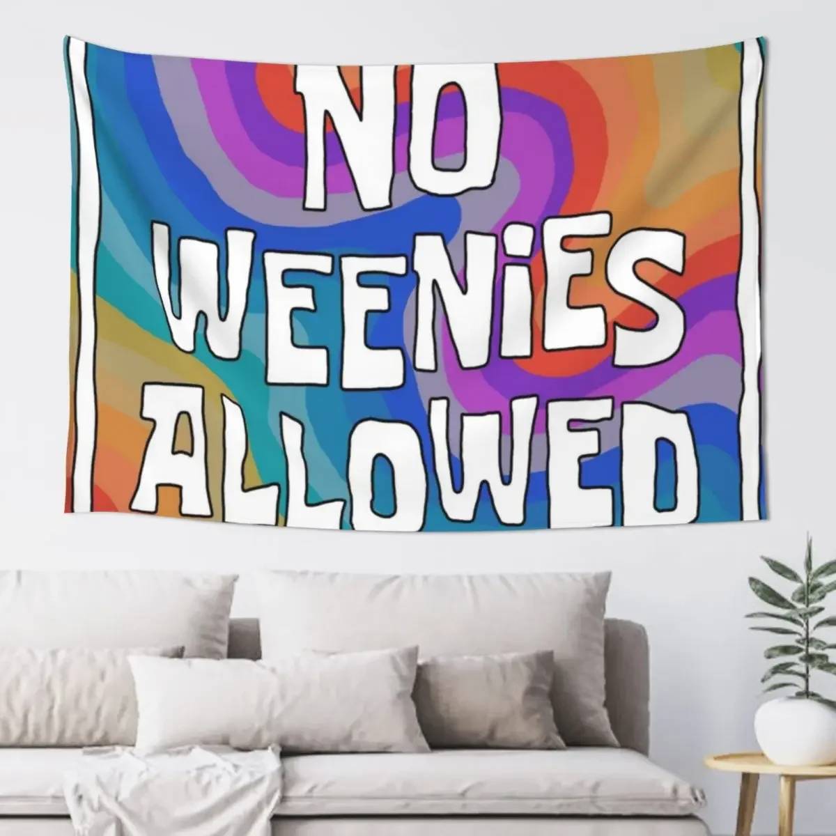 No Weenies Allowed Tapestry Wall Decorations Decor For Room Tapestry