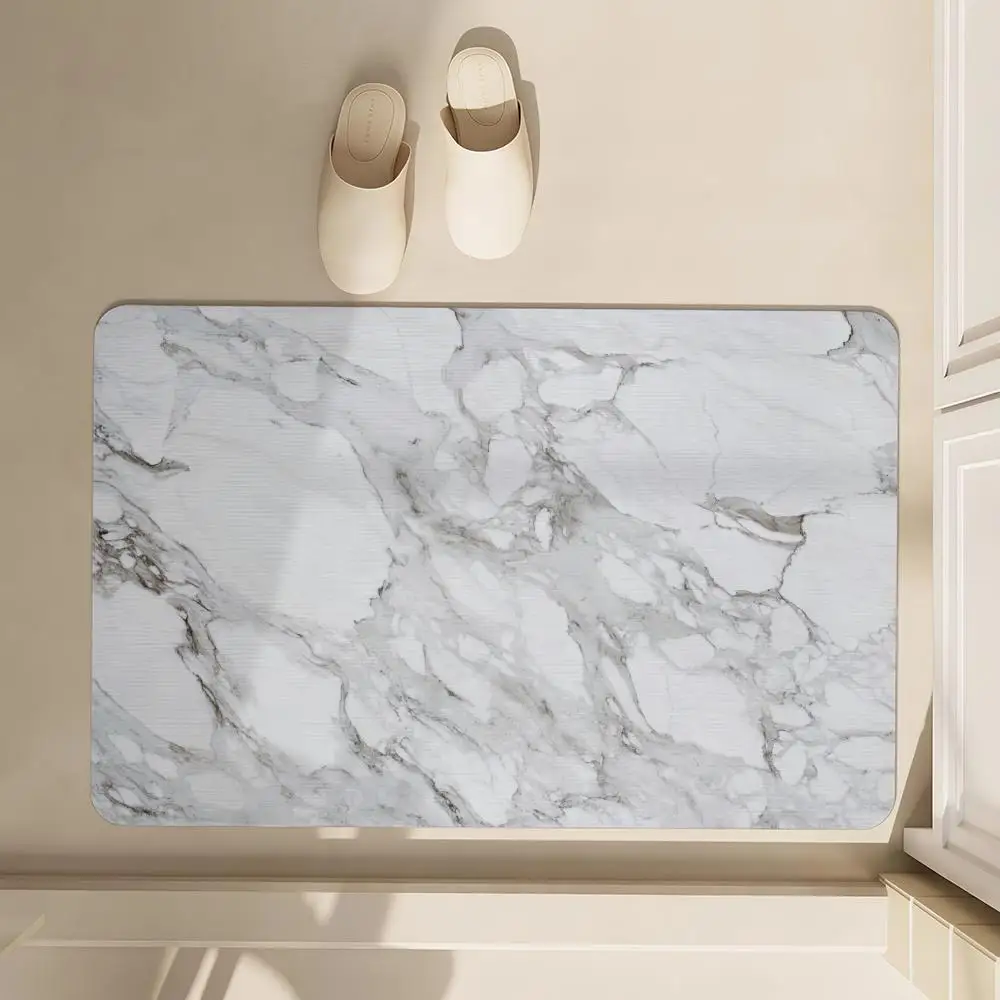 

Marble Floor Mat Soft Diatom Bathroom Absorbent Floor Mat, Toilet Of The Bathroom, Household Floor Mat, Door Mat Carpet