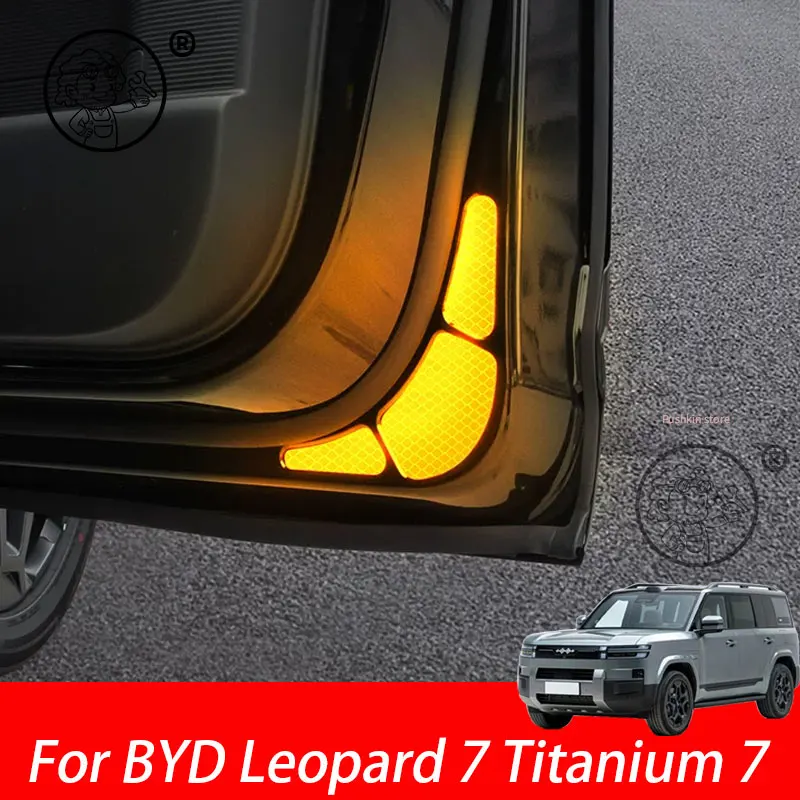 

For BYD Leopard 7 Titanium 7 2025 2026 interior parts Anti rear collision warning sticker for front bumper of door accessories